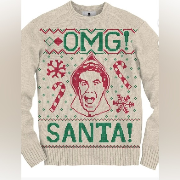 Christmas🎄 UGLY Sweater OMG! SANTA “Buddy the Elf” Men’s Size XL - Picture 4 of 5